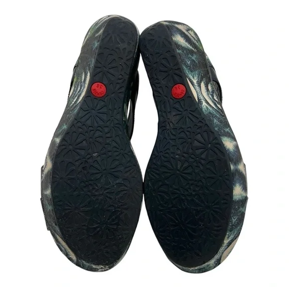 Camper Damas Green Navy Tropical Wedge Platform Sandals Women’s EU 38 US 7.5 - Picture 12 of 16